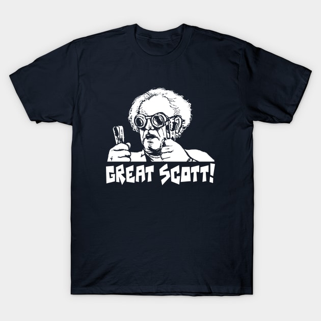 Great SCOTT! Doc Brown Illustration T-Shirt by CatsandBats